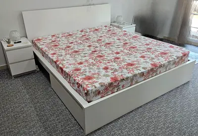 Ikea Queen size bed with mattress available in perfect condition