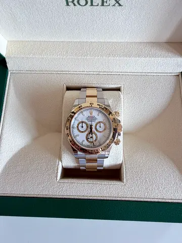 Rolex Cosmograph Daytona Two-Tone Steel  Gold, White Dial — Excellent Condition