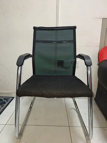 Used Office Visitor/Conference Chair with Mesh Back and Chrome Frame