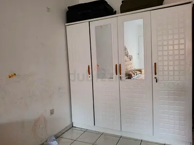 White 4-Door Wardrobe with Mirrors - Good Condition