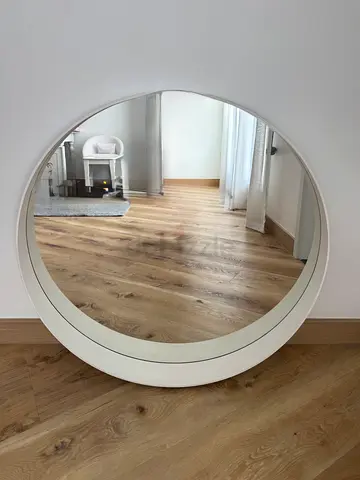 Ikea rodsund Large Round Wall Mirror with White Frame