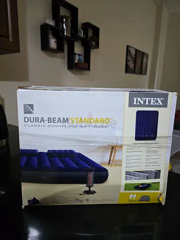 Intex Dura Beam - Queen Size with 2 pillows and hand pump