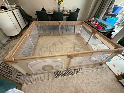 Large Mesh Baby Playpen with Zipper Door