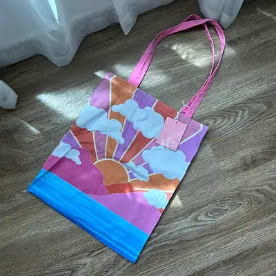 Printed Sunset Tote Bag