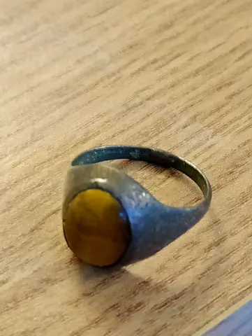 Vintage 925 Sterling Silver Ring with Tiger eye stone