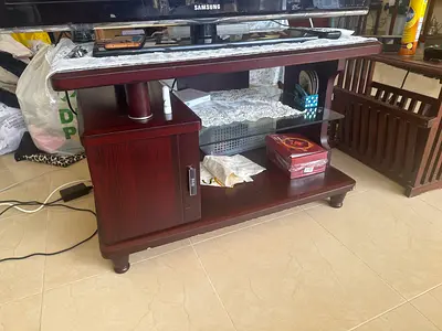 Wooden TV Stand / Entertainment Unit - Dark Brown, Good Condition