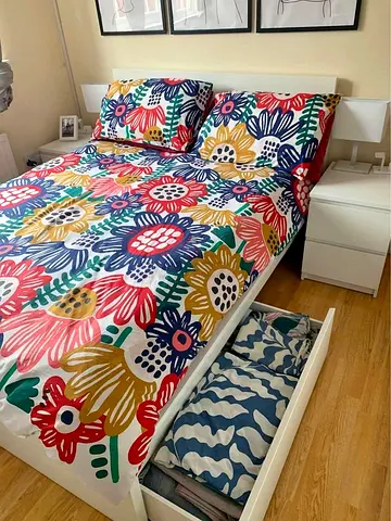 IKEA Malm Double size bed frame with mattress(like new )