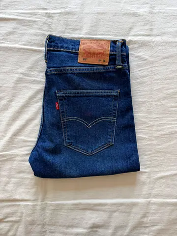 Levis Blue Denim Jeans - Folded, Classic Fit