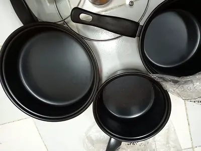 cookware set with lids, 6 set of spoon , spices jar with rack and dish rack