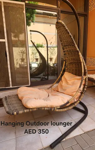 Hanging Outdoor Lounger with Cushion - Good Condition