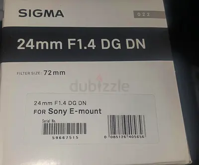 Sigma 24mm F1.4 DG DN (for Sony E-mount) - Like New, With Box