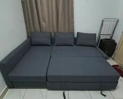 Ikea L Shape Sofa cum bed with big storage in L