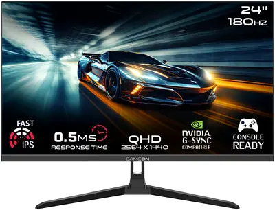 24-inch QHD 180Hz Gaming Monitor (0.5ms, G-Sync Compatible)