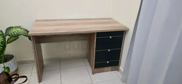 Simple Wooden Computer Desk with 3 Drawers - Light Oak