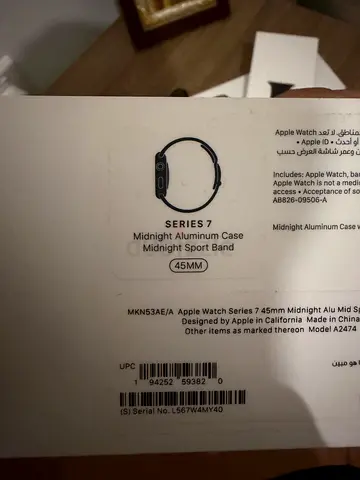 Apple Watch Series 7 45mm Midnight Aluminum Case with Sport Band - Boxed
