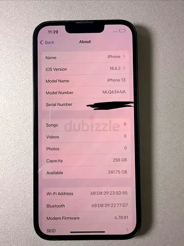 iPhone 13 256GB - Midnight - Perfect Condition - 86% Battery