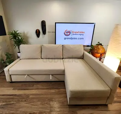 IKEA L Shape Sofa cum bed with big storage and you can fix the storage left or right anyside