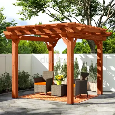 Custom Wooden Pergola  Aluminum Pergola Installation in Dubai