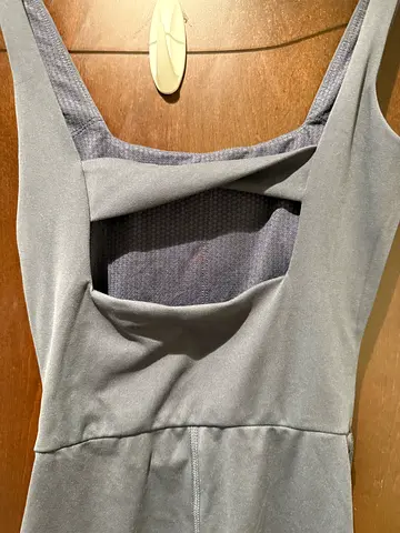 Grey sleeveless jumpsuit with back cutout - S - M