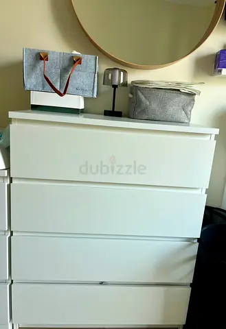 IKEA Malm 4-drawer white chest of drawers - great condition