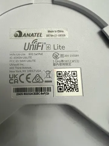 Unifi 6 Lite  Dual-Band PoE-Compliant Access Point, Supports UniFi Network Controller and standalone