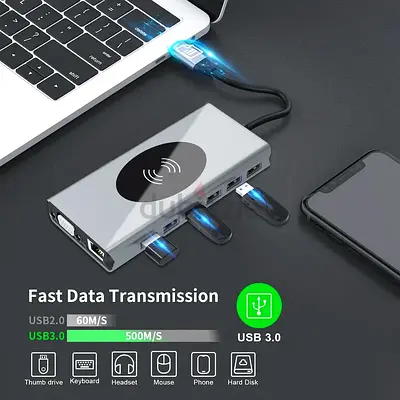 Adapter and converter 15 in 1 docking station