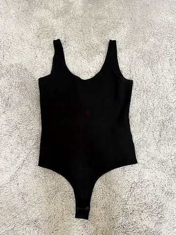 Black Sleeveless Bodysuit - Size Medium