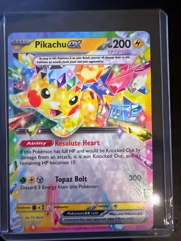 Pikachu GX Rainbow Rare Pokémon Card (Sleeved) - Excellent Condition