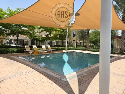 SINGLE ROW PARK FACING 2BR+MAID VILLA FOR RENT 140K