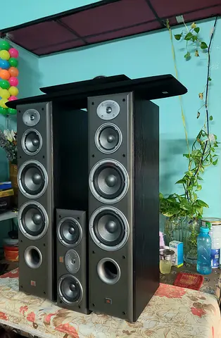 JBL E80 tower speakers and EC25 center speaker