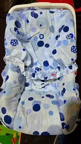 Infant car seat carrier with removable fabric cover - good condition