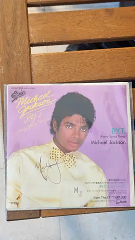 Michael Jackson Hand-Signed P.Y.T. 1983 Japan 7 Single (Sony Exec History)