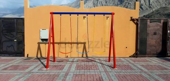 Outdoor Metal Triple Swing Set - Good Condition