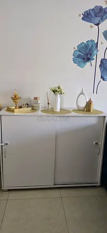 White Two Door Storage Cabinet