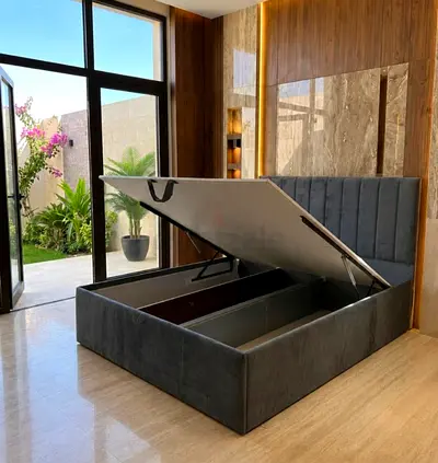 Brand new King size Luxury hydrolic storage bed frame with Mattress Available