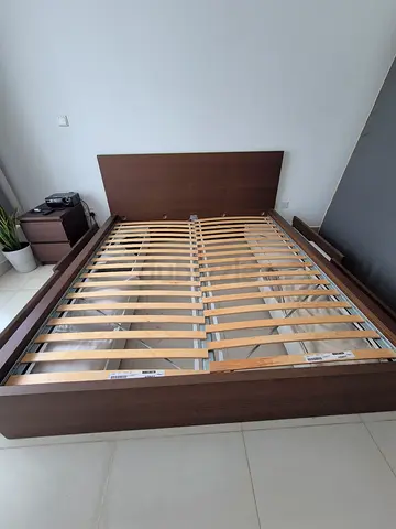 Ikea King Size Bed with 4 Drawers and 2 Side Tables