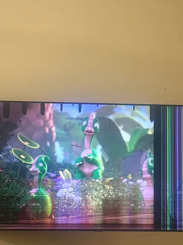 Damaged 55-inch LED TV - Screen Cracked/Lines (For Parts or Repair)