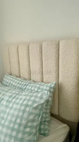 Ivory Upholstered Single Bed - Cozy Bouclé style Finish