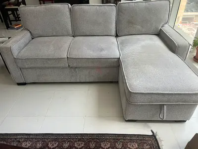 Grey L-Shaped Sectional Sofa