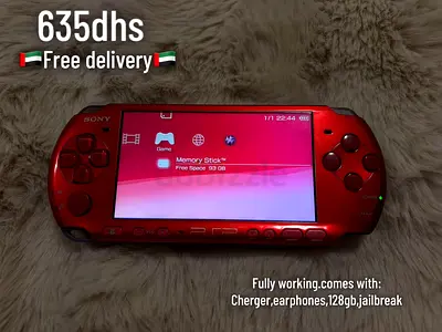 Sony PSP 2000 Red - Fully Working, 128GB, Jailbroken