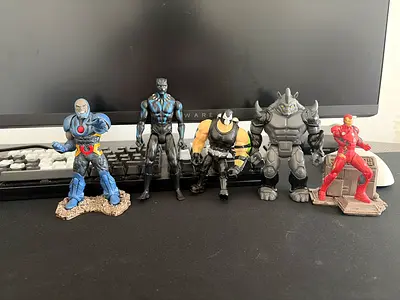 Set of 5 Marvel/DC Action Figures (Black Panther, Bane, Rhino, Flash, and More) one for 25 all for99