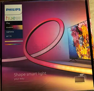 PHILIPS Hue Gradient LightStrip 65 Sync with TV, Music and Gaming,