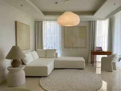 Modular Linen Sofa with Chaise Lounge – Customisable Fabric – Good Condition