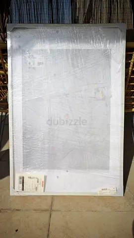 White framed mesh/screen panel (new, shrink-wrapped)