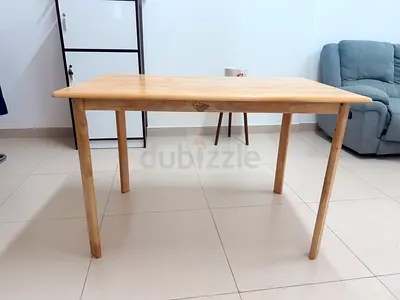 Solid Wooden Table-Good Condition-Dining or Study Purpose