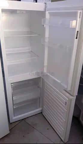 White Double Door Refrigerator with Bottom Freezer