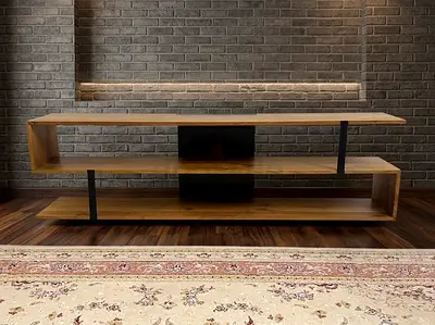 Crate Barrel Modern Wooden TV Stand and Entertainment Unit