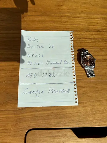 Rolex Day-Date 36 Havana Diamond Dial (Ref. 118239) - Excellent Condition