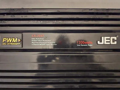 JEC CA-3247 1200W 5-Channel MOSFET Car Amplifier