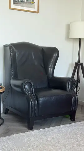 Leather chair black from “the one”